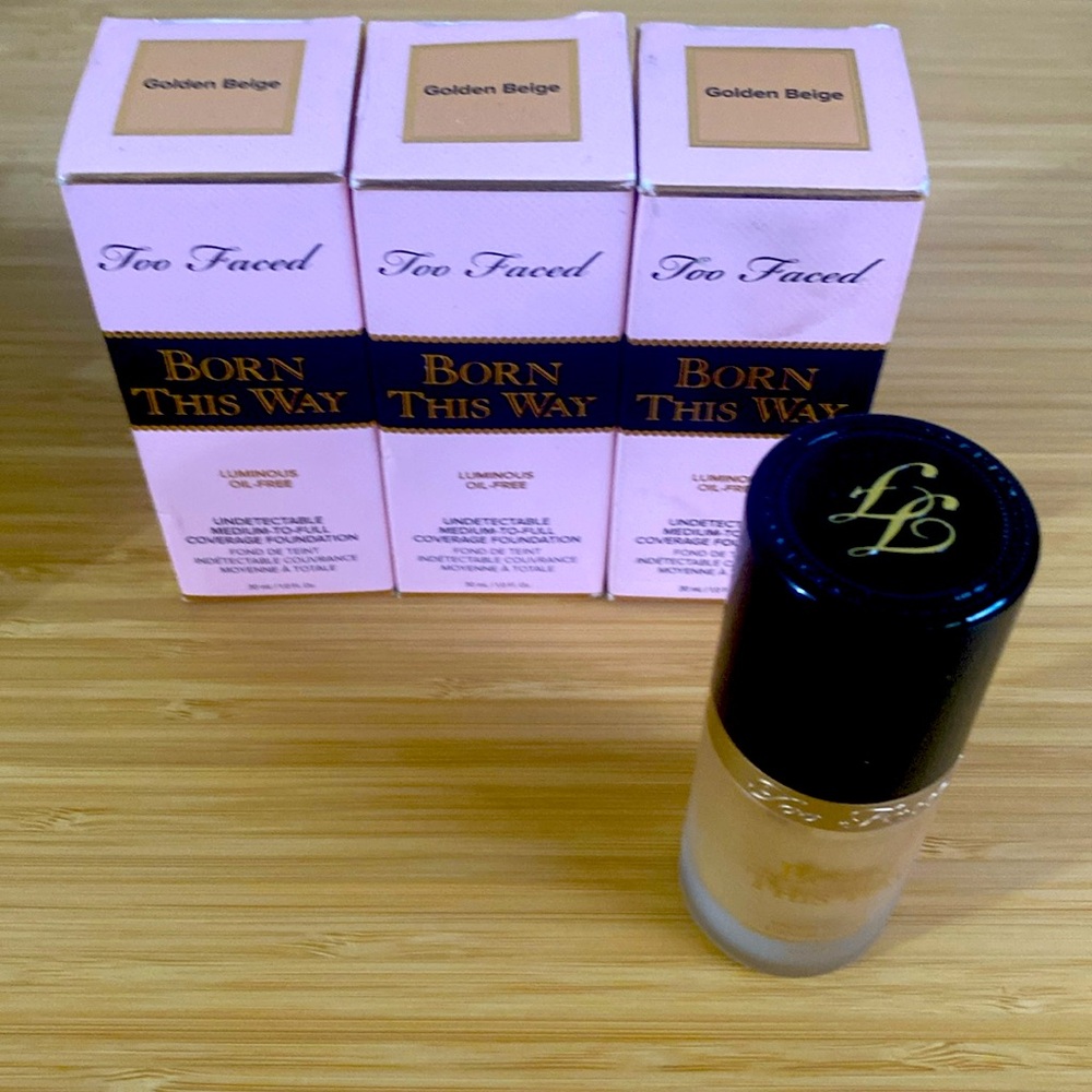 3 Too Faced Born This Way Luminous Oil Free Foundations - Color Golden Beige 😍
